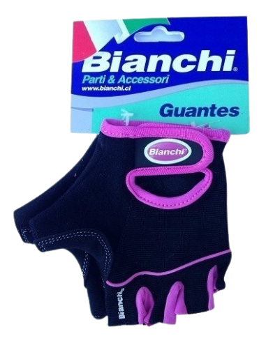Guantes Bianchi MTB Antideslizante negro fucsia GymPro.cl